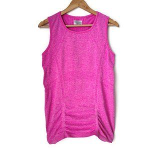 ATHLETA Fastest Track Running Activewear Ruched Hot Pink Tank Top M